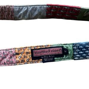 Vineyard Vines Patchwork Nautical Belt Lighthouses Fish Women‎ Medium D Ring